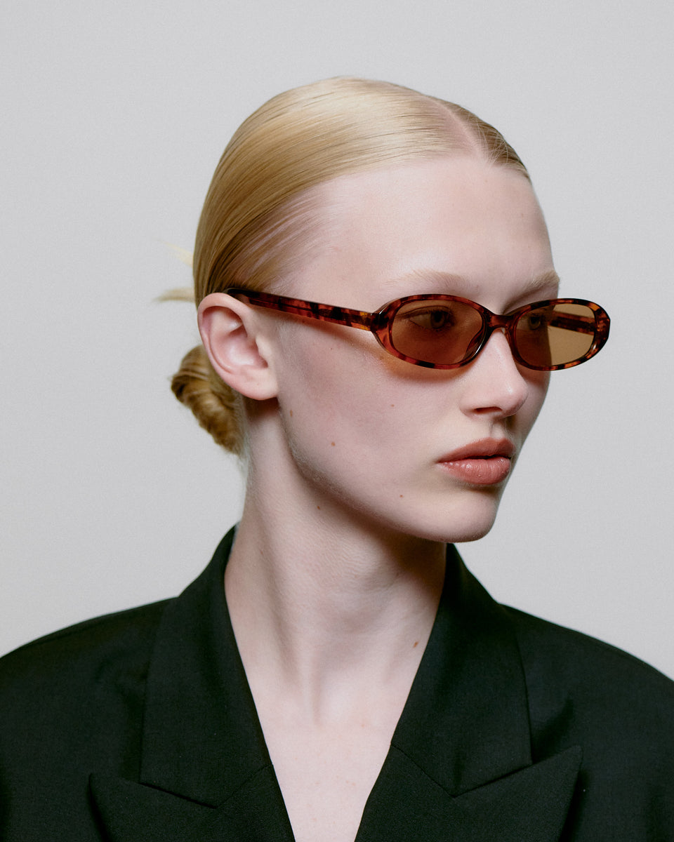 A. Kjaerbede Havana Sunglasses for Women - Stylish UV Protection Shades for Beach, Driving & Outdoor Activities