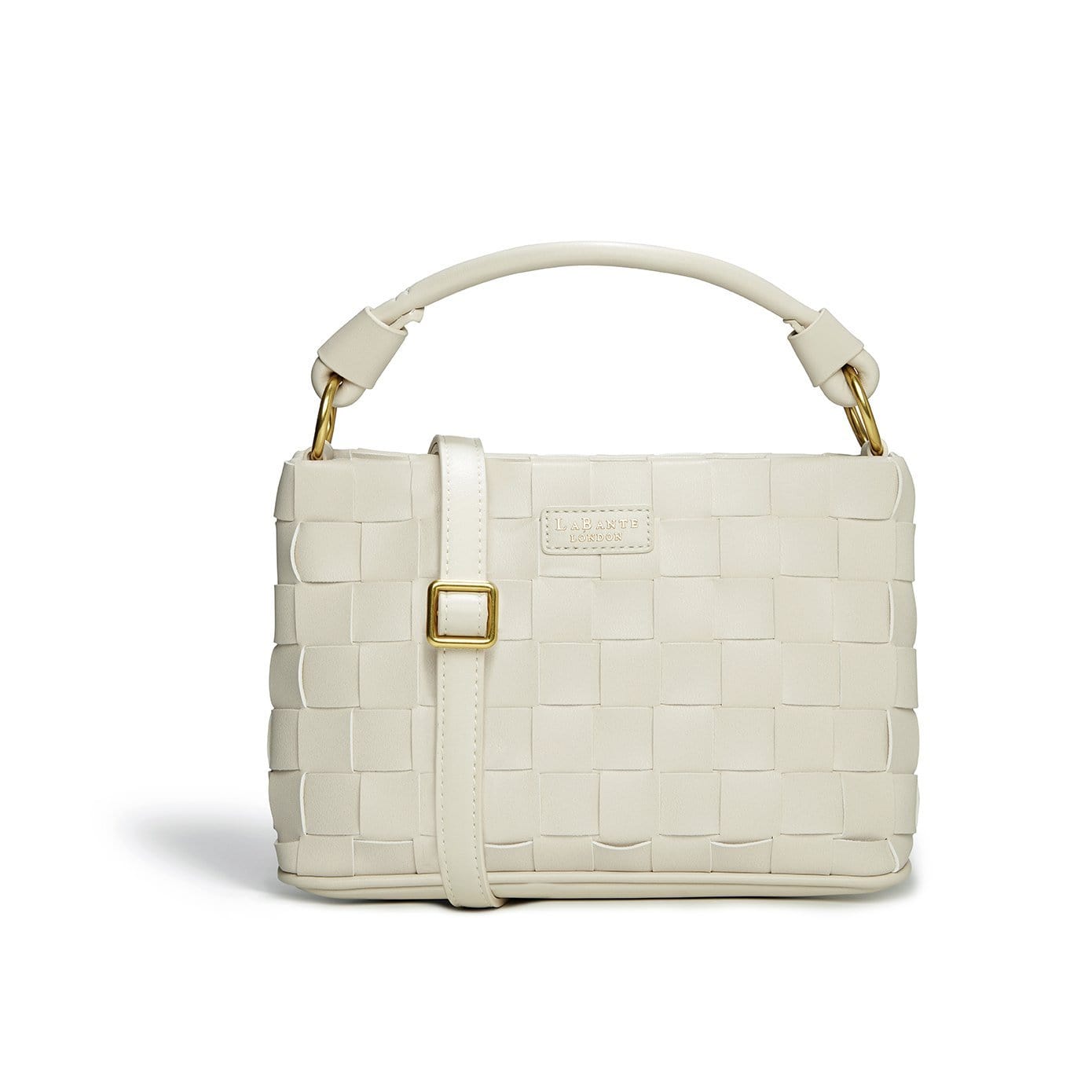 Baby Bella Woven Vegan Leather Crossbody Bag for Women | White | Perfect for Everyday Use, Travel & Shopping