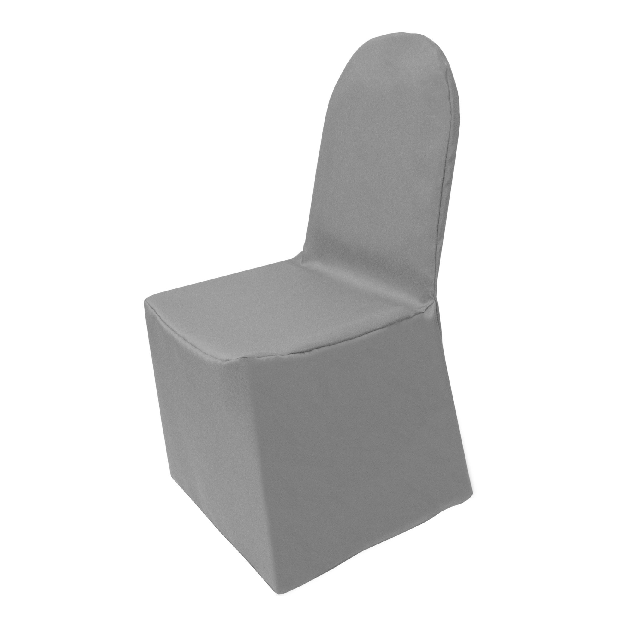 5-Pack Charcoal Grey Polyester Universal Chair Covers - Stretchable & Washable for Dining, Office, and Event Decor