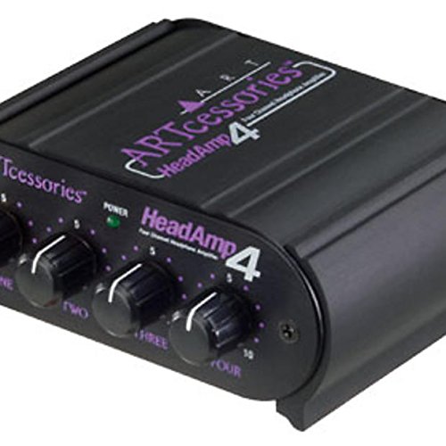 2014 ART HeadAmp4 4-Channel Professional Stereo Headphone Amplifier - Perfect for Studio Recording, DJ Mixing & Live Performances
