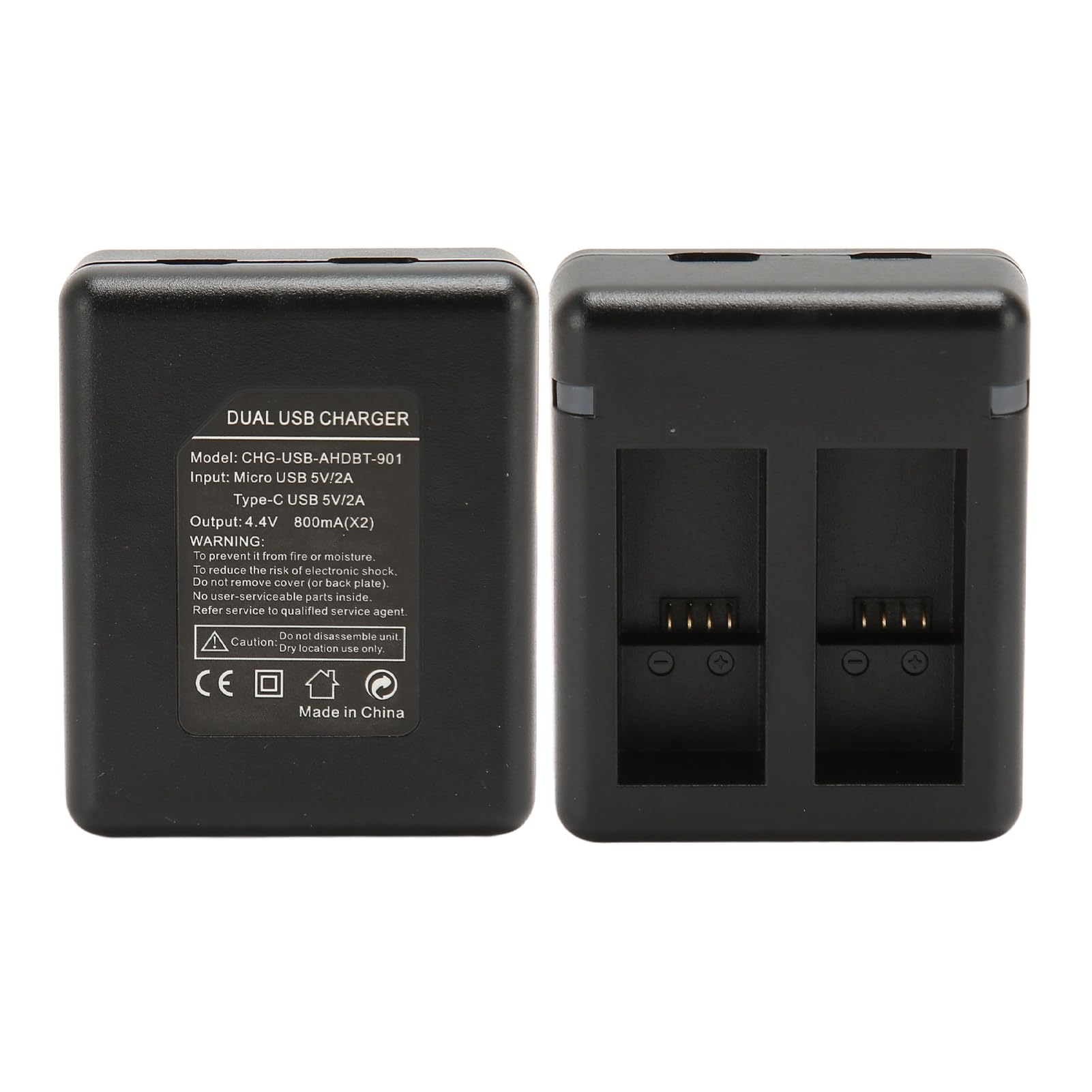 Dual Channel USB-C Camera Battery Charger 5V 2A with LED Power Indicator - Fast Charging for DSLR, Mirrorless & Digital Cameras - Perfect for Travel, Photography Studio & Outdoor Shooting