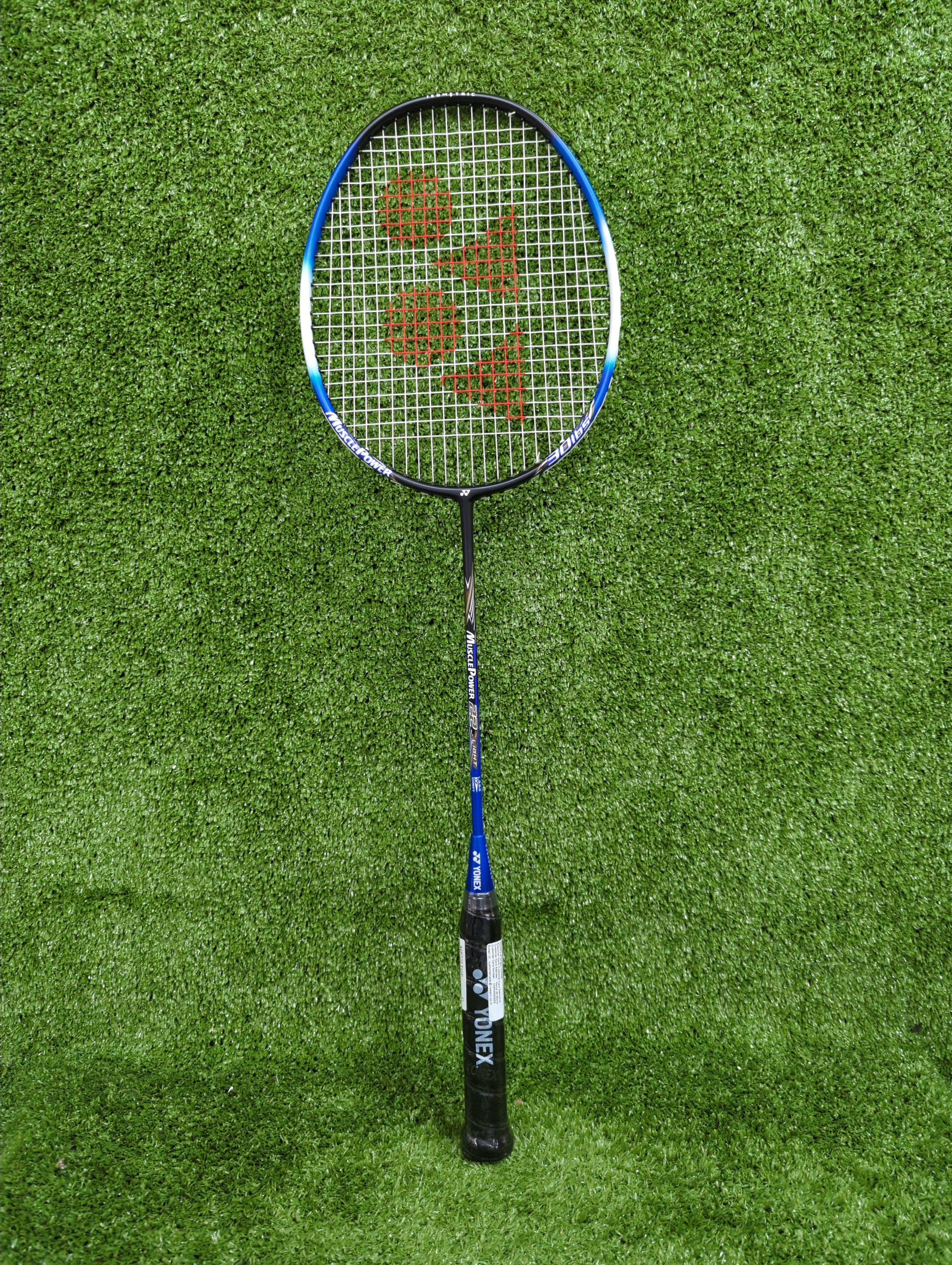 Yonex Muscle Power 22 Black/Blue Prestrung Badminton Racket - Professional Grade for Tournaments & Training | Made in China | Perfect for Indoor Sports & Backyard Games