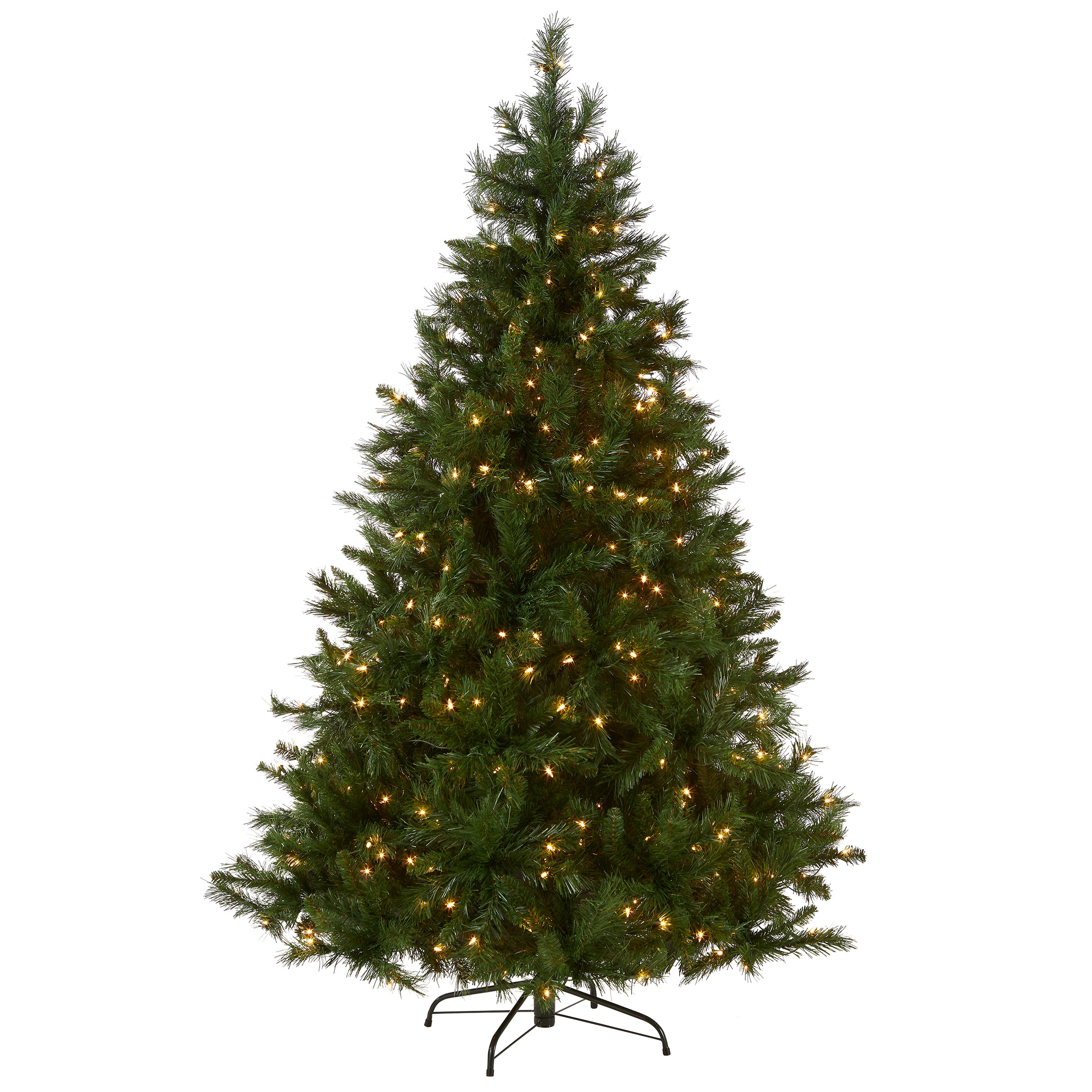 6.5 ft Pre-Lit Artificial Christmas Tree - Winchester Pine with Clear LED Lights for Holiday Home Decor & Party