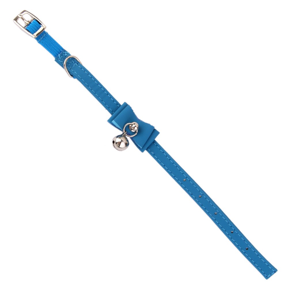 Adjustable Pet Safety Collar with Bell - Soft Kitten Cat Puppy Collar, Reflective Strap & Quick-Release Buckle (Blue) - Perfect for Walking, Training & Outdoor Adventures