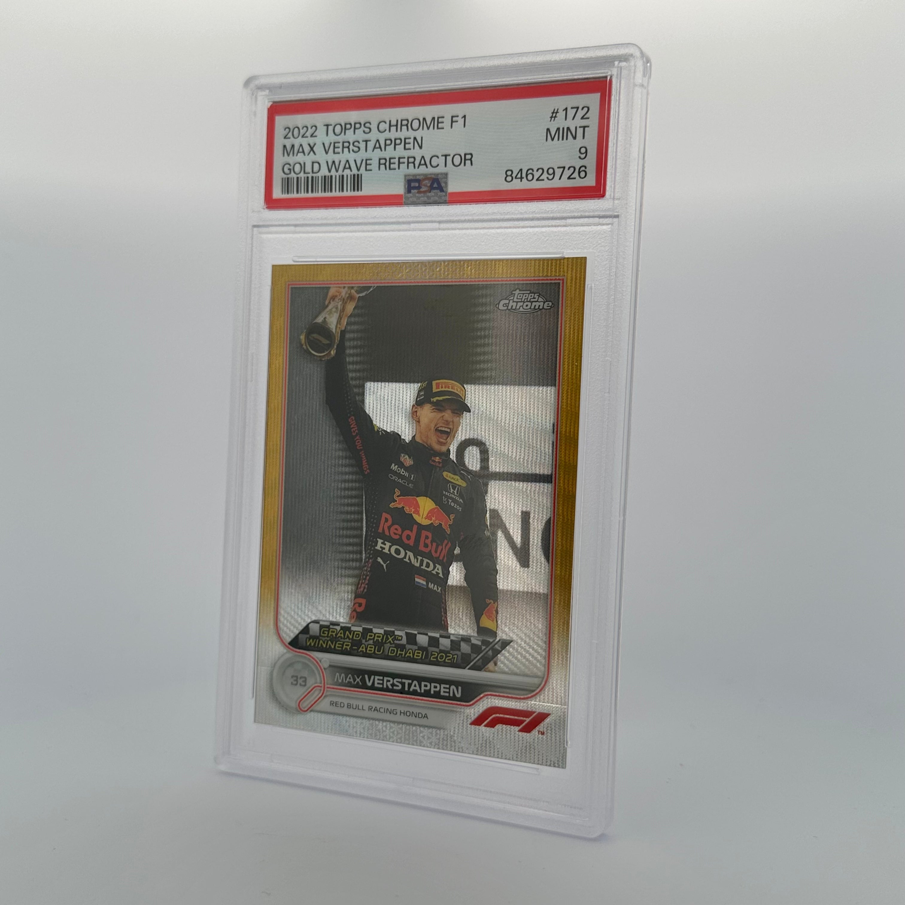 PSA 9 2003 Topps Chrome Max Verstappen #172 Gold Wave Refractor Rookie Card - Perfect for Collectors, Racing Fans, and Investment
