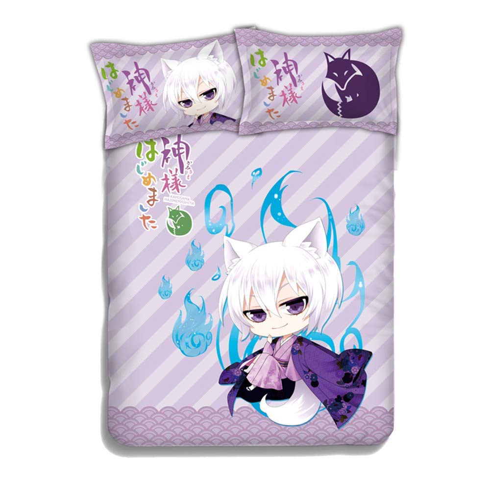 Tomoe Kamisama Kiss Anime Bedding Set - Soft Duvet Cover, Fitted Sheet & Pillowcases for Twin/Queen/King Size - Perfect for Anime Fans, Cosplay & Themed Bedroom Decor