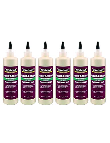Titebond #2104 Tongue & Groove Flooring Glue - 6 Bottles | Premium Wood Floor Adhesive for Hardwood, Laminate & Engineered Floors | Ideal for DIY Home Installation & Professional Flooring Projects