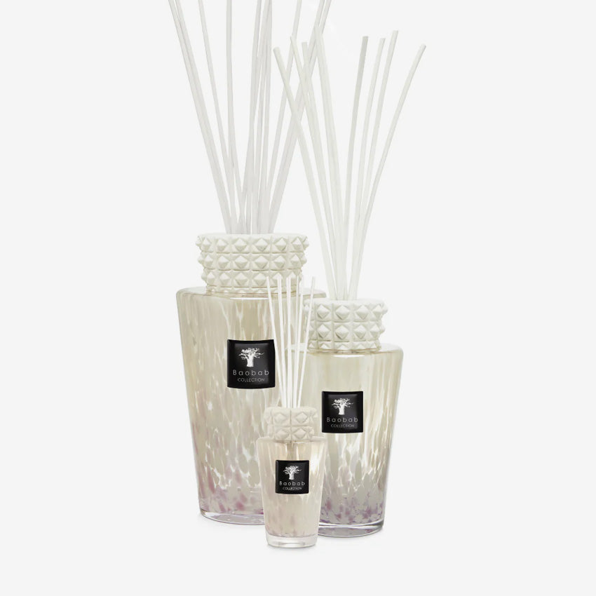 Baobab Collection Totem Pearls White Diffuser - Premium Home Fragrance Oil Diffuser for Aromatherapy, Relaxation & Stress Relief - Perfect for Bedroom, Living Room & Office Spaces