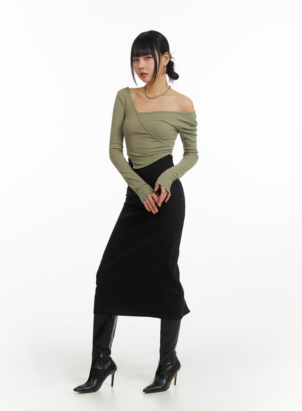 Basic Maxi Skirt IM414 - Women's Flowy Long Skirt with Elastic Waist | Perfect for Casual Wear, Beach Outfits & Summer Fashion