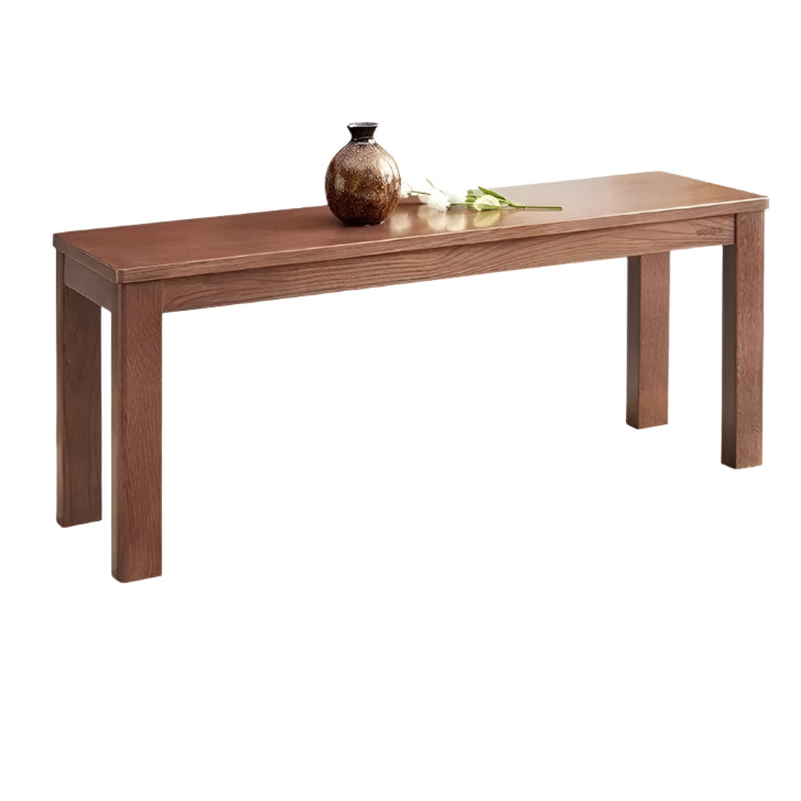 Solid Oak & Black Walnut Nordic Style Long Bench - Rustic Wooden Entryway, Dining Room, or Bedroom Seating Furniture for Home Decor