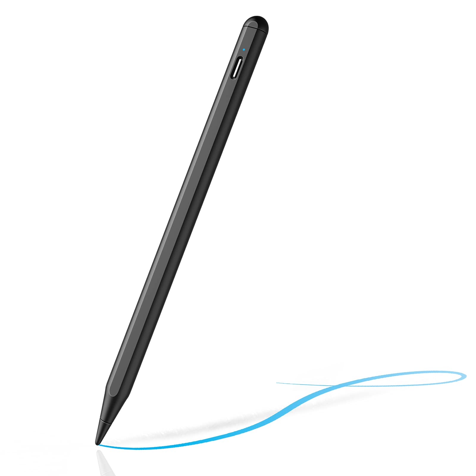 Premium Stylus Pen for iPad 9th & 10th Gen - Palm Rejection & Tilt Detection Active Pencil Compatible with iPad Pro 11/12.9 (2018-2023), iPad Air 3/4/5, iPad Mini 5/6, iPad 6-10 Gen (Black) - Perfect for Drawing, Note-Taking & Digital Art