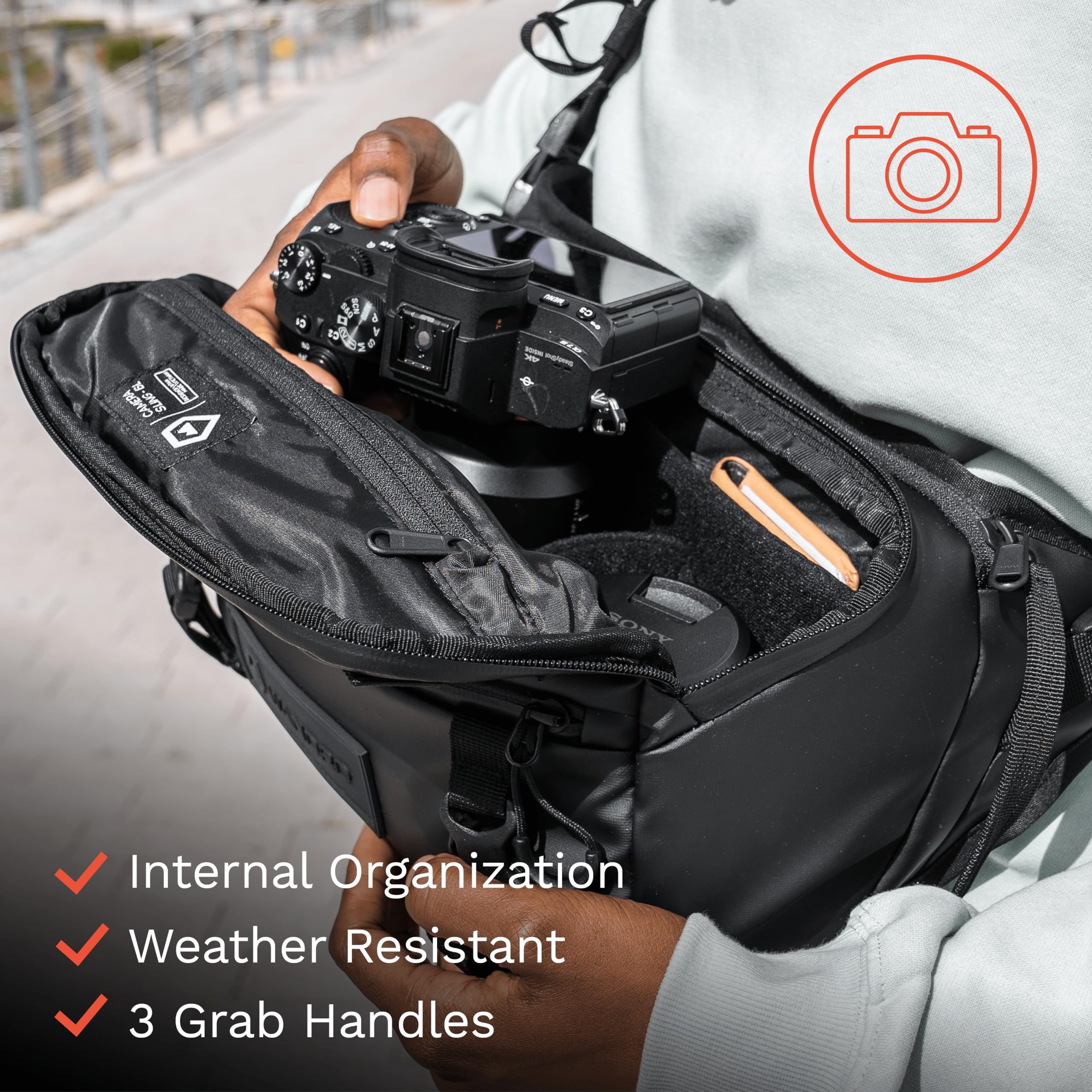 WANDRD ROGUE 6L Sling Camera Bag - Waterproof Crossbody Bag & DSLR Camera Case for Photographers, Travel & Hiking (Aegean Blue) - Perfect for Outdoor Adventures, Urban Commuting & Daily Photography Gear Storage