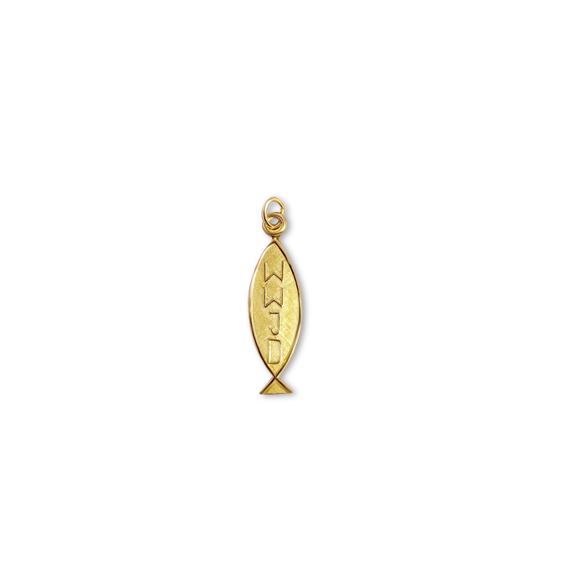 WWJD 14k Yellow Gold Charm Necklace - Elegant Religious Jewelry for Women, Perfect for Church, Weddings & Everyday Faith Inspiration