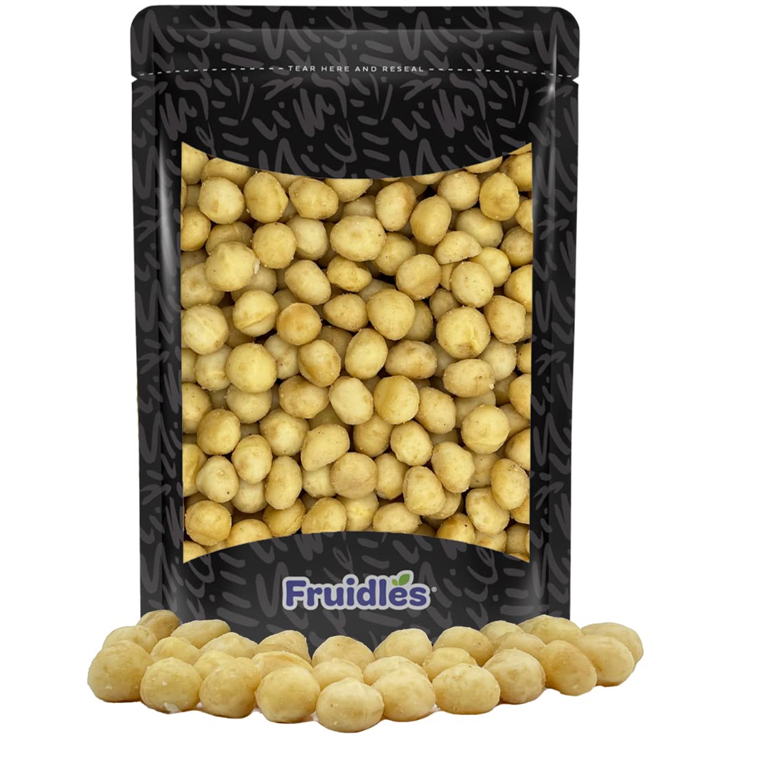Roasted & Salted Macadamia Nuts - Raw, Natural, Non-GMO, Gluten-Free, Healthy Fats - Perfect for Snacking, Emergency Food Supply & Survival Kits - 8oz Half-Pound Bag