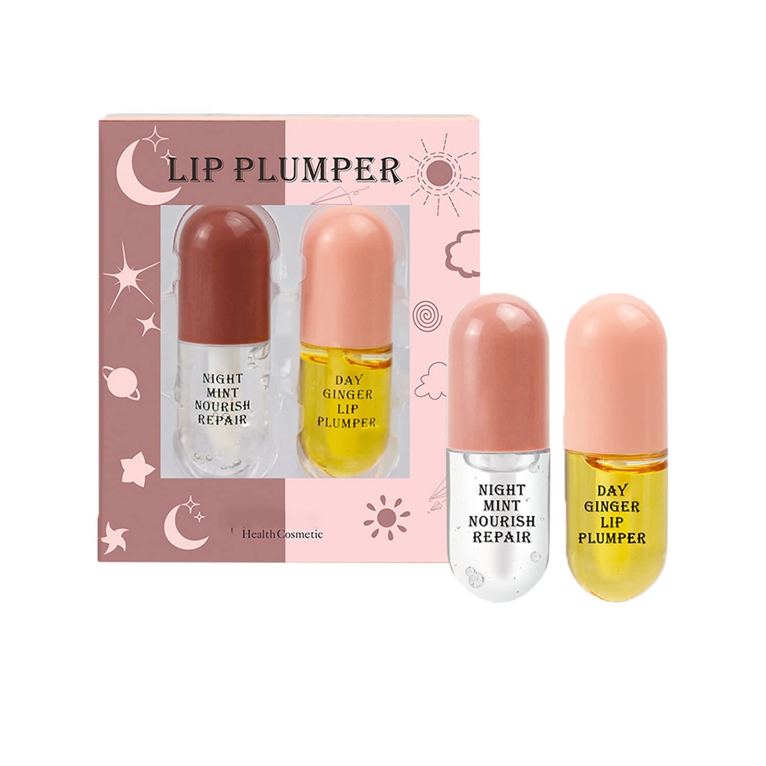 **Lip Plumper Kit for Fuller Lips - Instant Plumping Serum, Hydrating Lip Oil & Gloss - Extreme Lip Enhancer for Day & Night Use - Perfect for Parties, Dates & Daily Moisturizing (1 Set)**