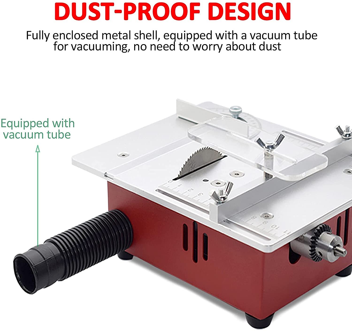 ZJDYDY Multifunctional Table Saw - Household Small Cutting Machine with Polishing Function, Adjustable Bench-Top Circular Saw for DIY Woodworking & Handmade Models (Size B) | Perfect for Home Workshops, Craft Projects & Wood Cutting Tasks