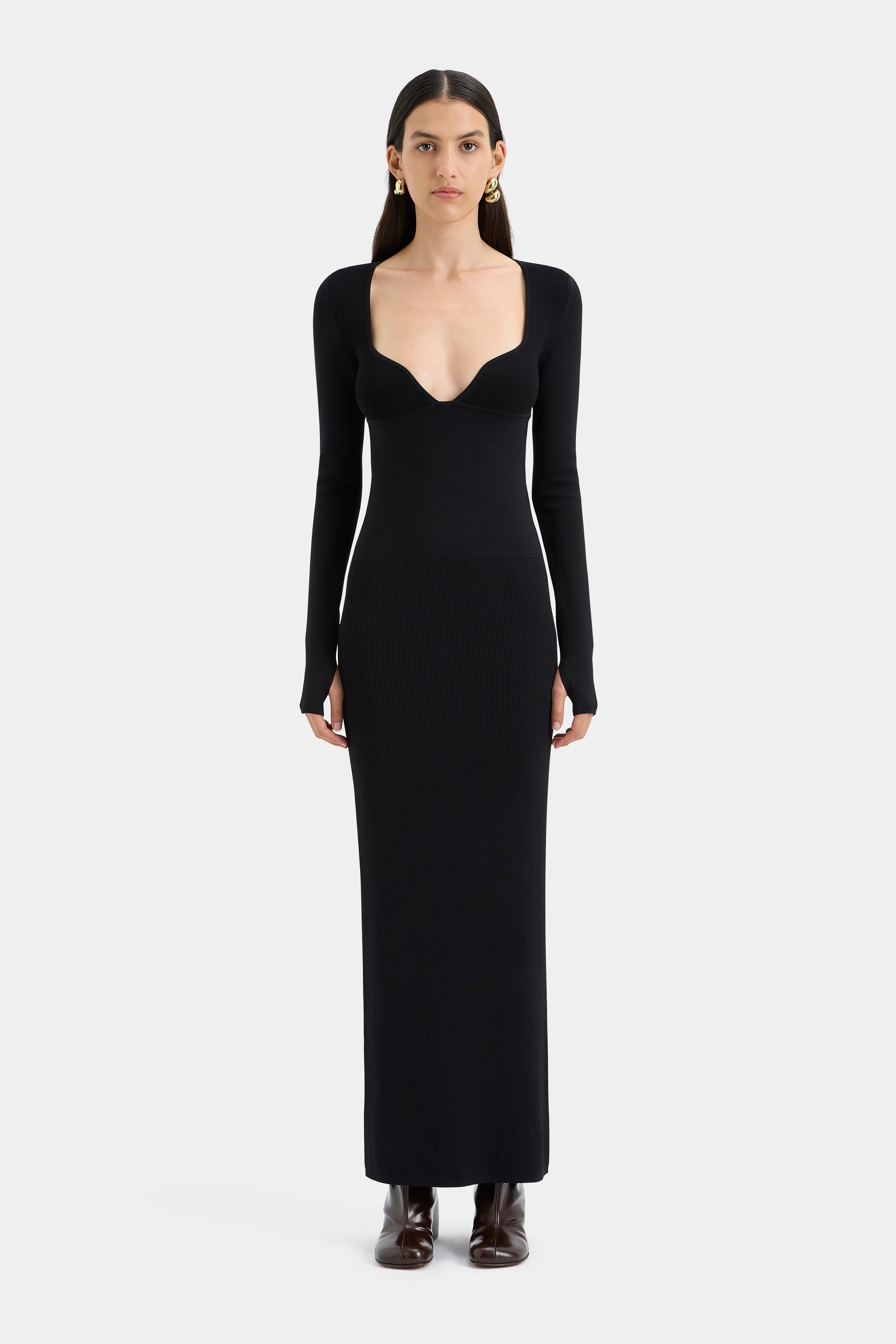 Helena Women's Long Sleeve Maxi Dress - Flowy Elegant Boho Style for Fall Winter, Perfect for Weddings, Parties & Casual Outings