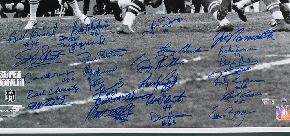 1969 New York Jets Super Bowl III Signed Framed 16x20 Photo - Joe Namath & Team Autographed Memorabilia - Perfect for Sports Collectors, Man Cave Decor & Football Fan Gifts