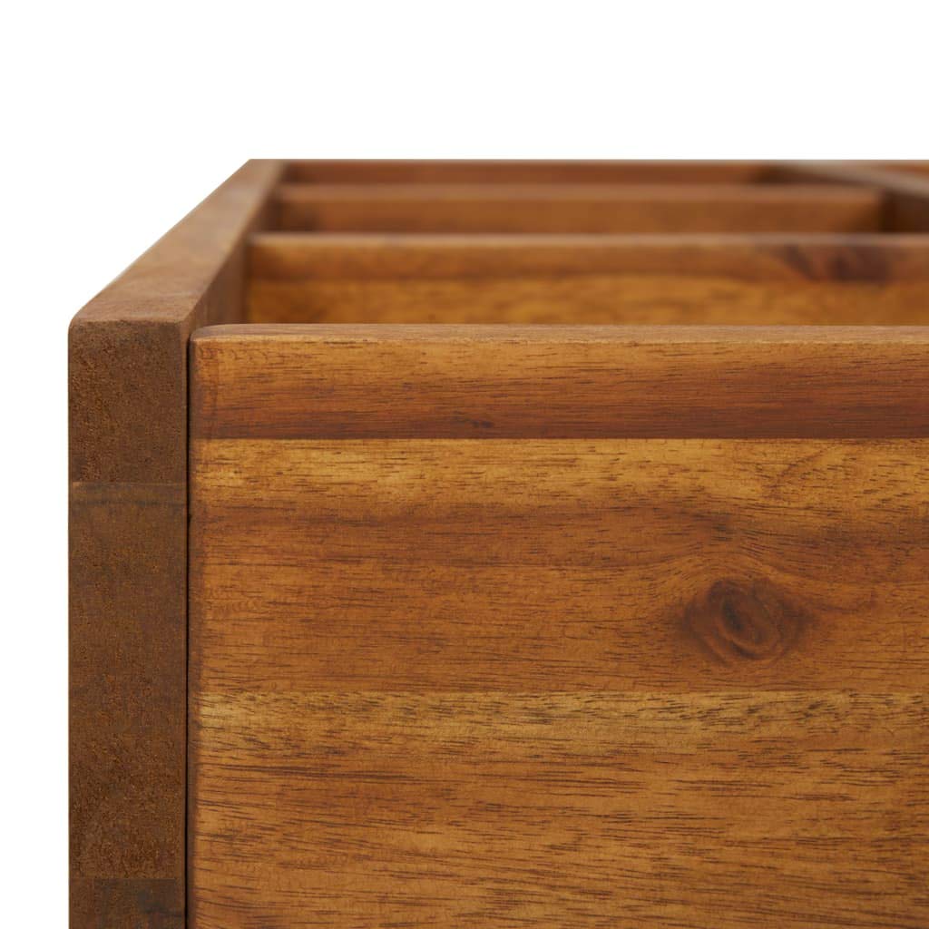 Premium CHARMMA Acacia Wood Herb Garden Raised Bed Planter Box - 23.6