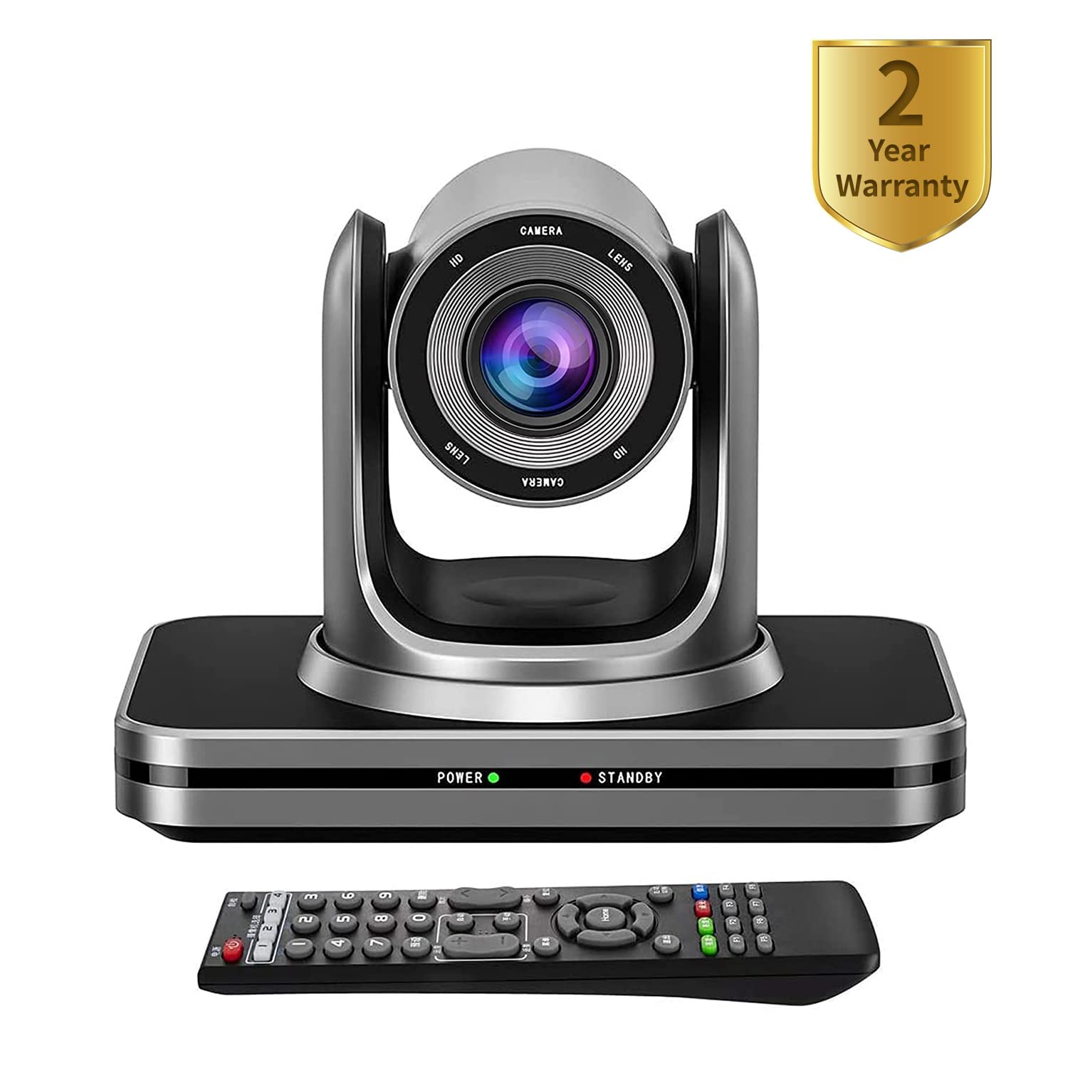 4K PTZ Camera with 3X Optical Zoom - USB Webcam for Live Streaming on OBS, YouTube & Zoom - Professional Conference Camera for Business Meetings, Church Services & Government Presentations - Ideal for Video Conferencing, Webinars & Online Education
