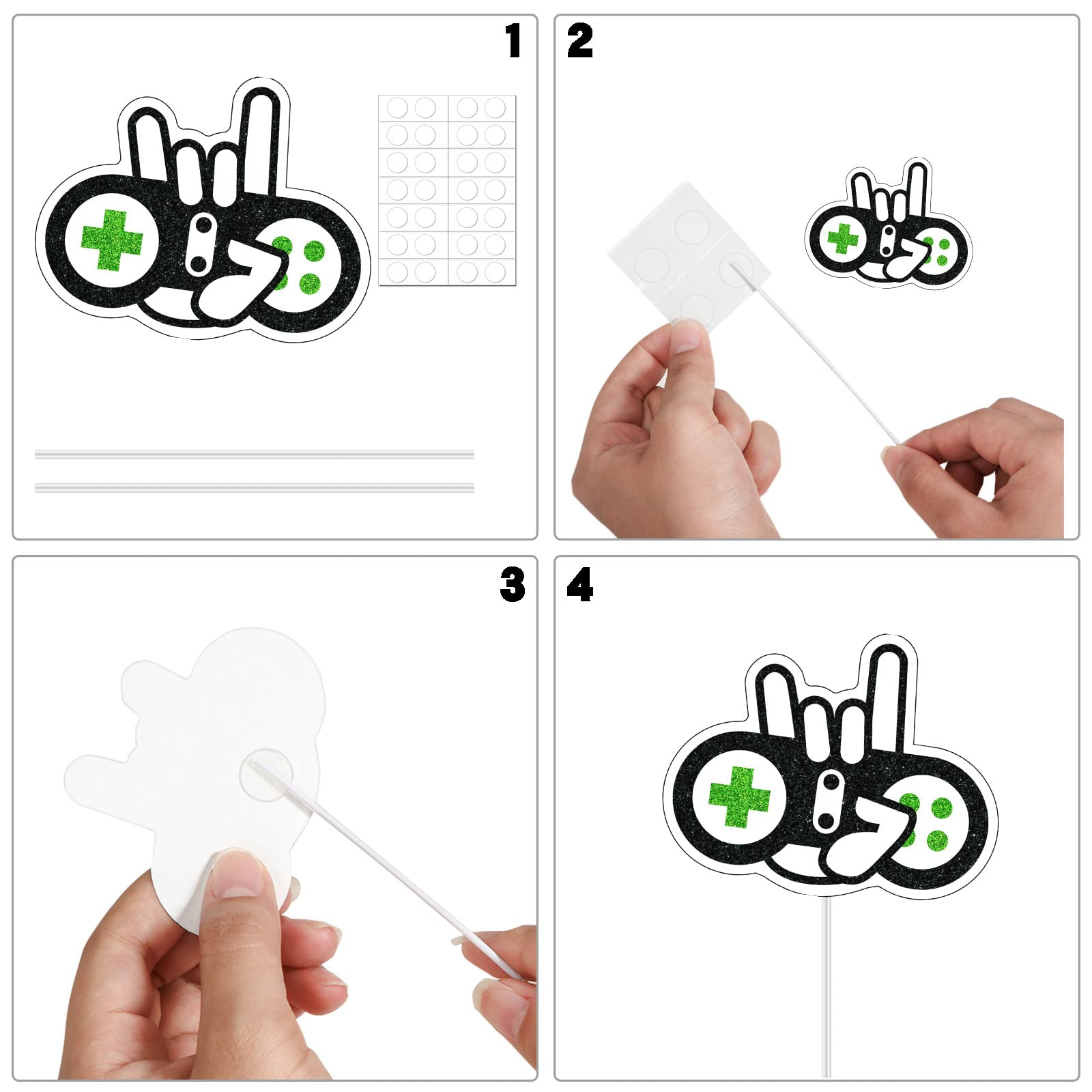 31pc Video Game Cake Toppers - Gaming Birthday Party Decor for Kids