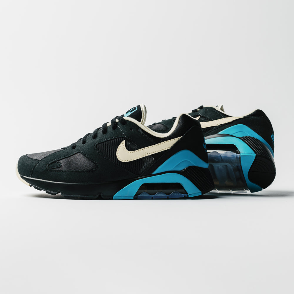 Nike Air 180 Running Shoes for Men - Black/Alabaster Colorway - Lightweight Cushioned Sneakers for Jogging, Gym Workouts & Casual Wear