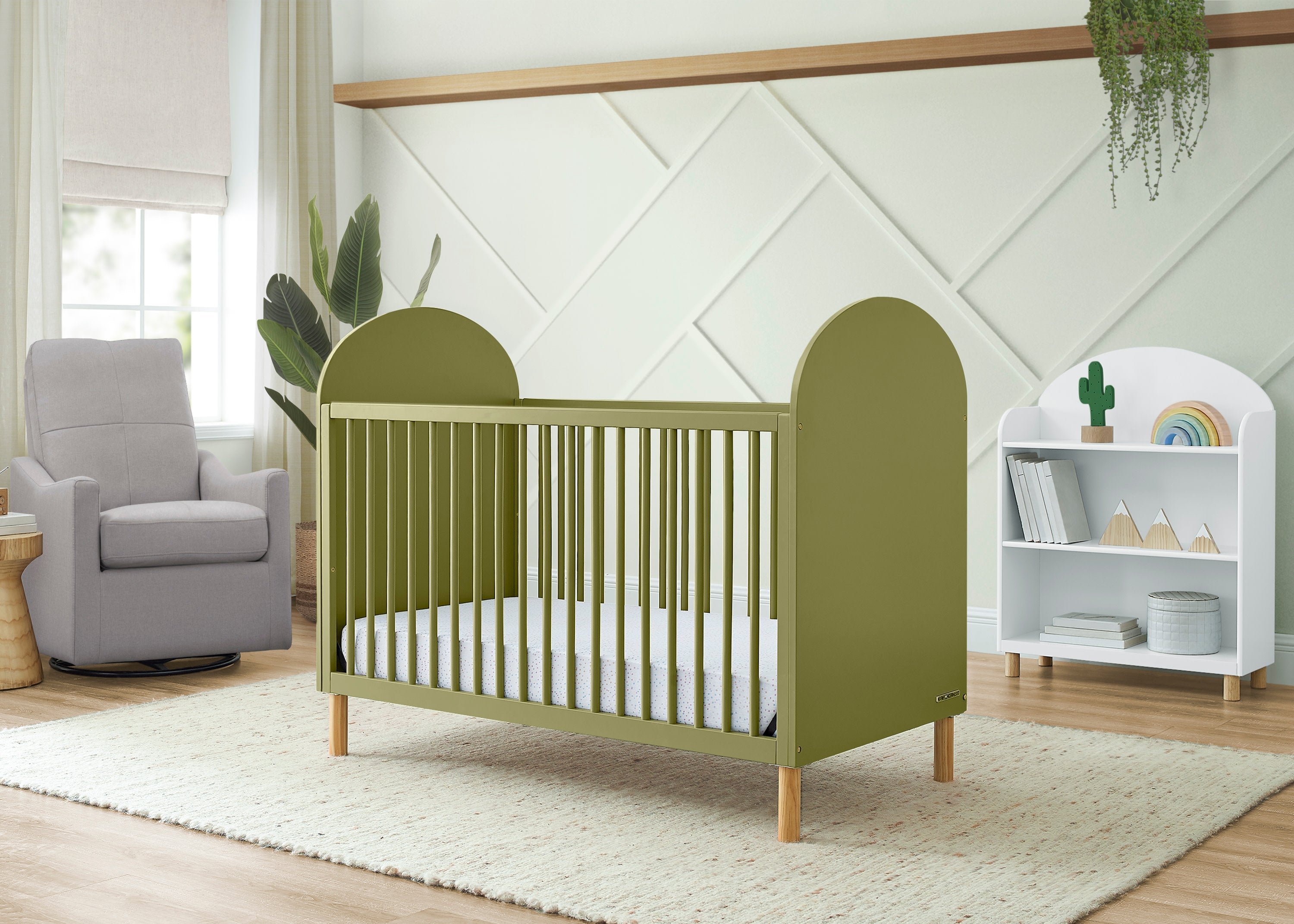Reese 4-in-1 Convertible Baby Crib - Toddler Bed, Daybed & Full-Size Bed | Safe & Stylish Nursery Furniture for Newborns to Teens | Perfect for Small Spaces & Growing Families