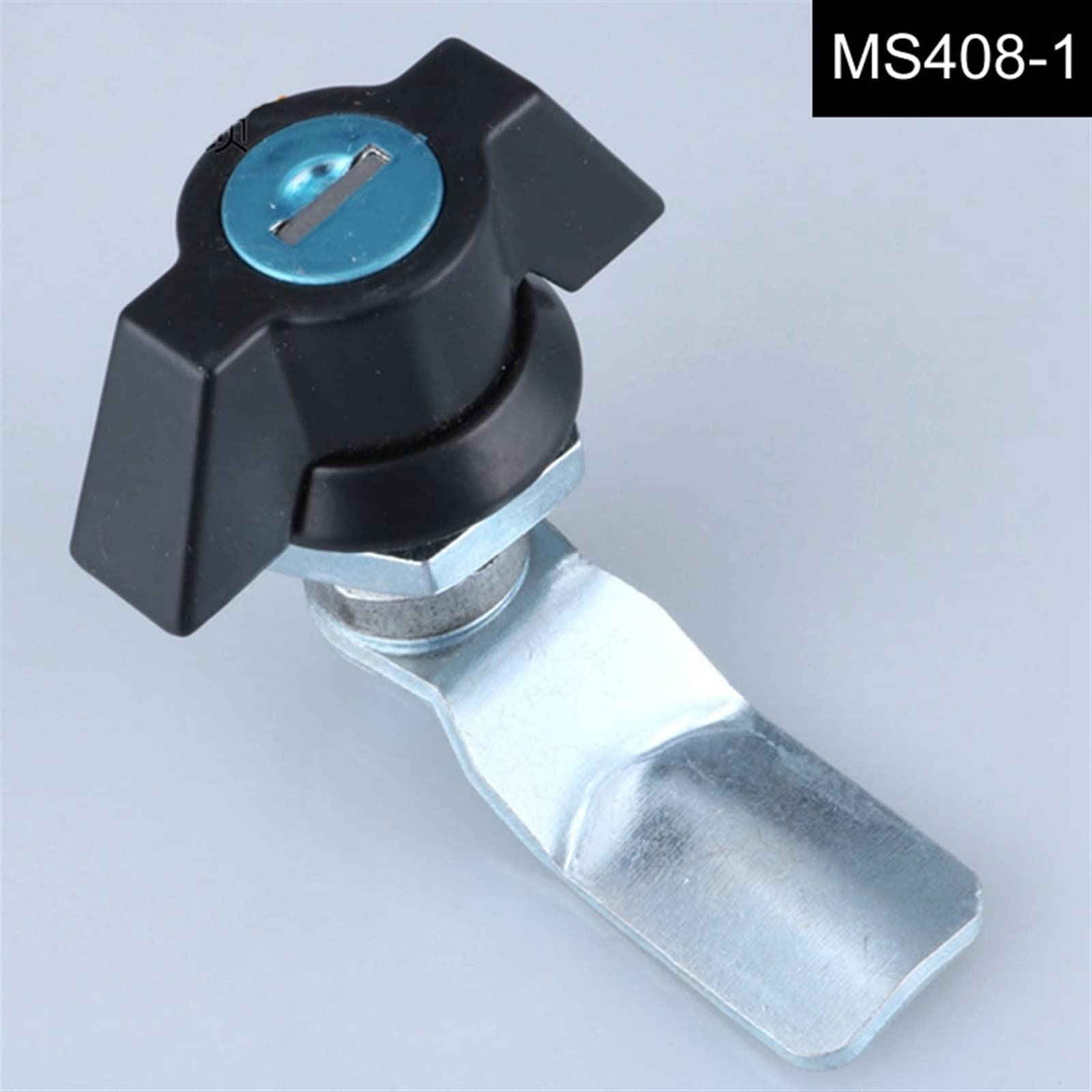 Black Double-Wing Cabinet Lock MS408 - High Security Cylinder Lock for Distribution Box & Industrial Cabinets (2-Pack) - Perfect for Secure Storage, Electrical Panels & Utility Cabinets