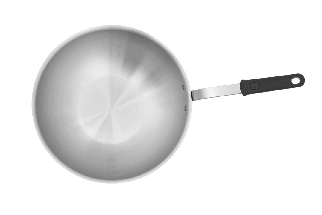 Vollrath Tribute 11-Inch Stainless Steel Wok Pan - Professional Restaurant-Grade Stir Fry Pan for Asian Cooking, Sautéing & Deep Frying - Induction Compatible