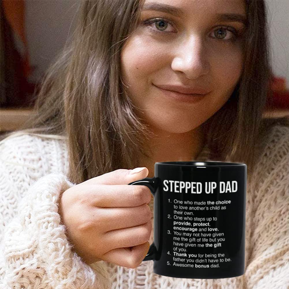 Funny 11 oz Daddy Coffee Mug - Perfect Gift for Dad, Stepfather & Foster Dads - Black Ceramic Cup - Ideal for Father's Day, Birthday & Office Use