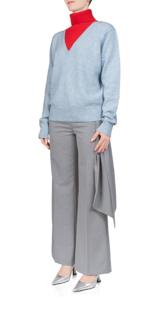 Premium Soft Bamboo Sweater for Women - Light Blue Cozy Knit Pullover | Perfect for Casual Wear, Office Outfits & Fall Layering