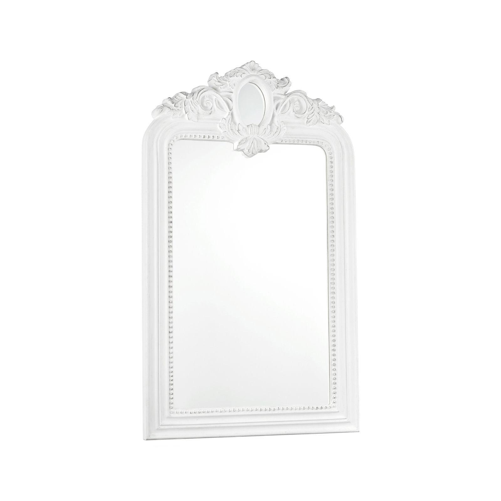 Vintage Distressed Ivory Rectangle Wall Mirror - 47