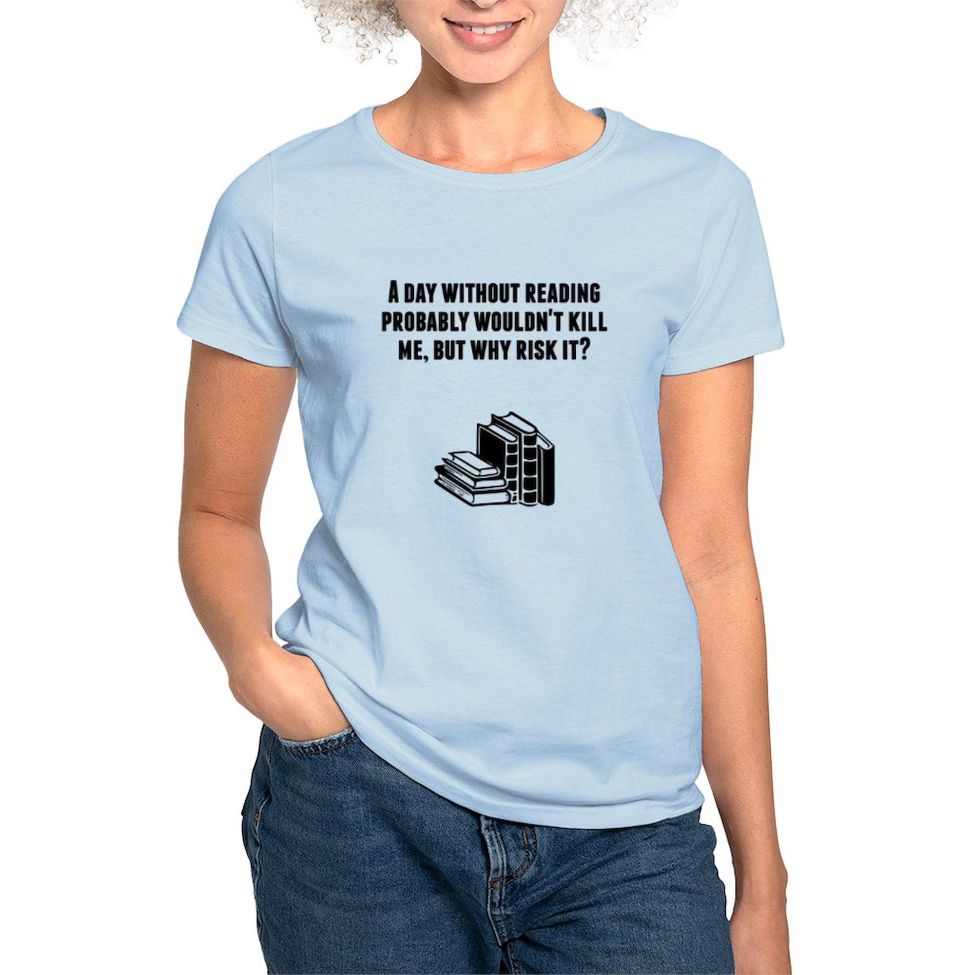 Reading Lover T-Shirt for Women - Comfortable Cotton Crew Neck Tee - Perfect for Book Clubs, Libraries & Casual Wear