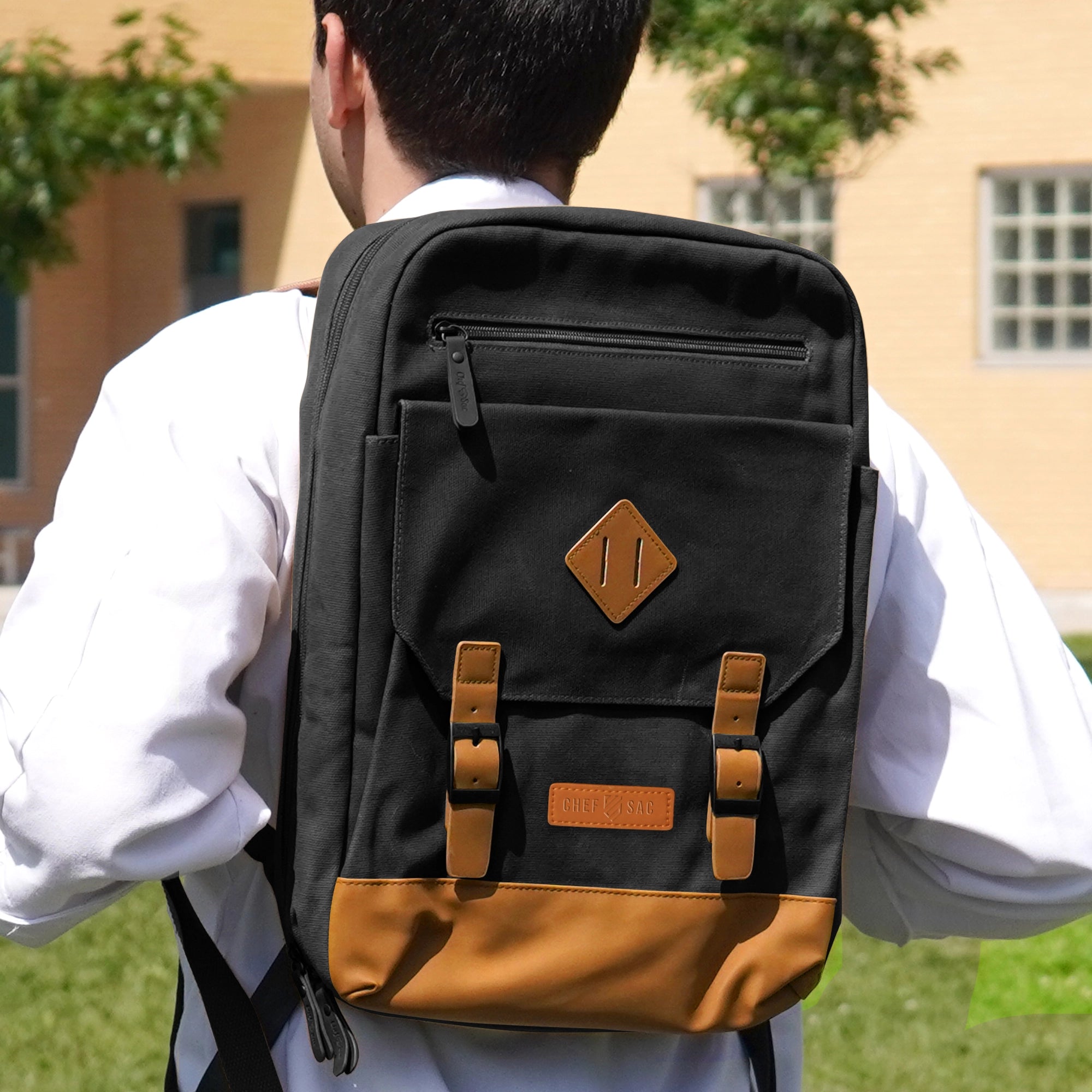 Premium Waxed Canvas Chef Knife Backpack - Durable & Waterproof for Professional Chefs & Culinary Students - Perfect for Kitchen, Cooking Classes & Outdoor Culinary Adventures