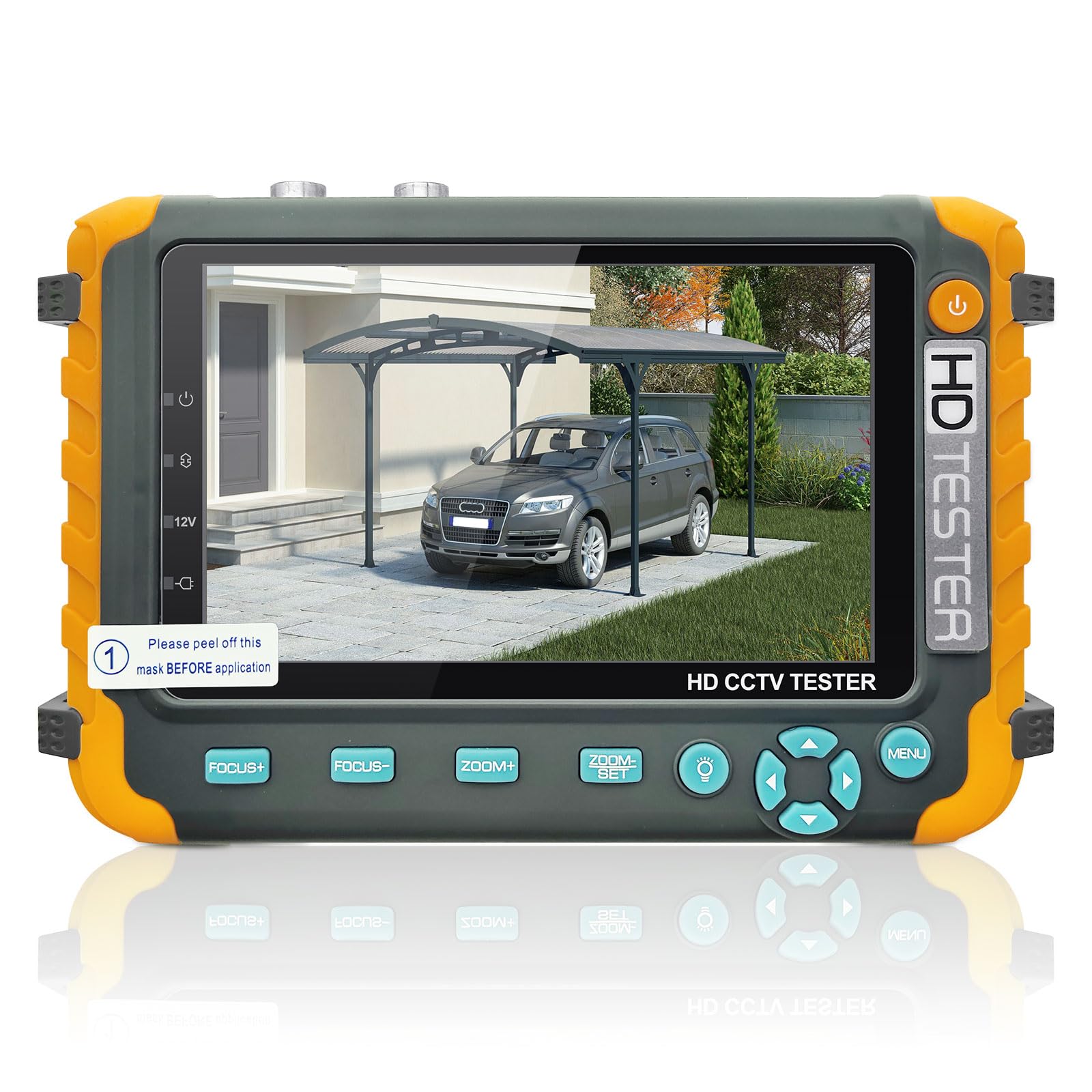 Henkion 5-inch HD Coaxial CCTV Camera Tester - 4K 8MP Monitor for TVI/CVI/AHD/CVBS Analog Video with RS485, Audio, HDMI & VGA - DC12V Output & PTZ Control - Perfect for Security System Installation & Maintenance