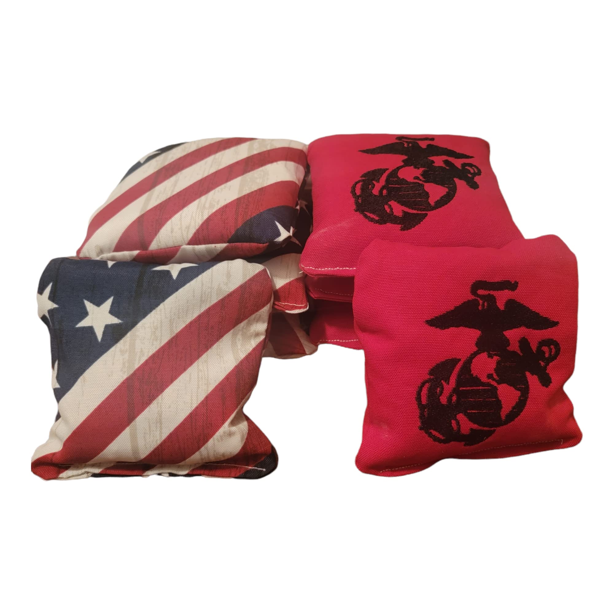 USMC Marine Corps Cornhole Bags Set of 8 - Premium Bean Bags for Outdoor Games, Tailgating, Backyard Parties & Military-Themed Events