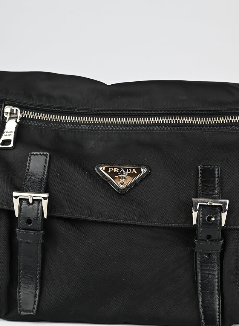 Prada Black Nylon Shoulder Bag for Women - Stylish & Durable Office Work Tote for Business & Travel