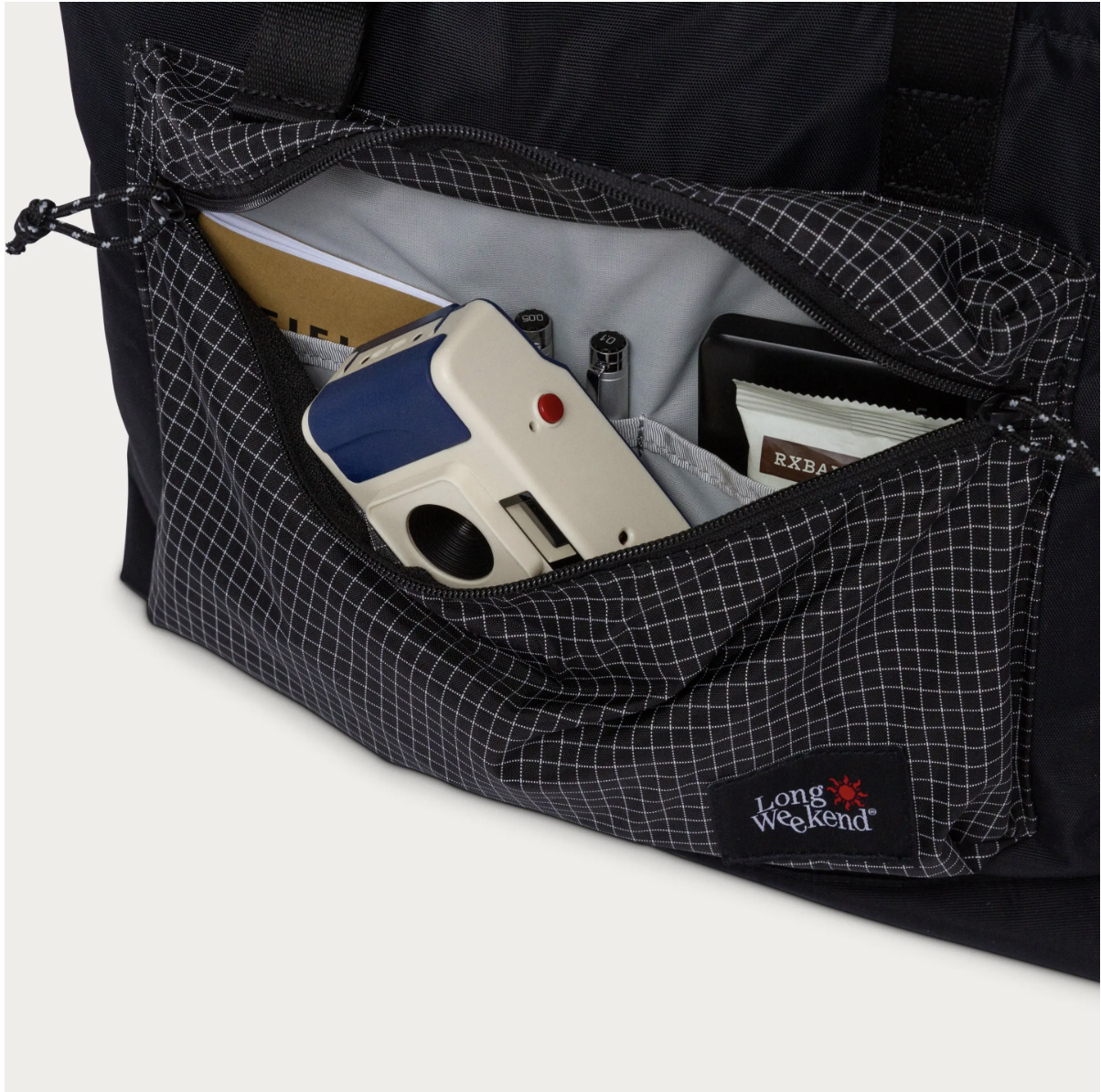 Long Weekend Beacon Tote Bag - 18L Lightweight Canvas Beach Tote (Cream Multi) for Travel, Shopping & Daily Use