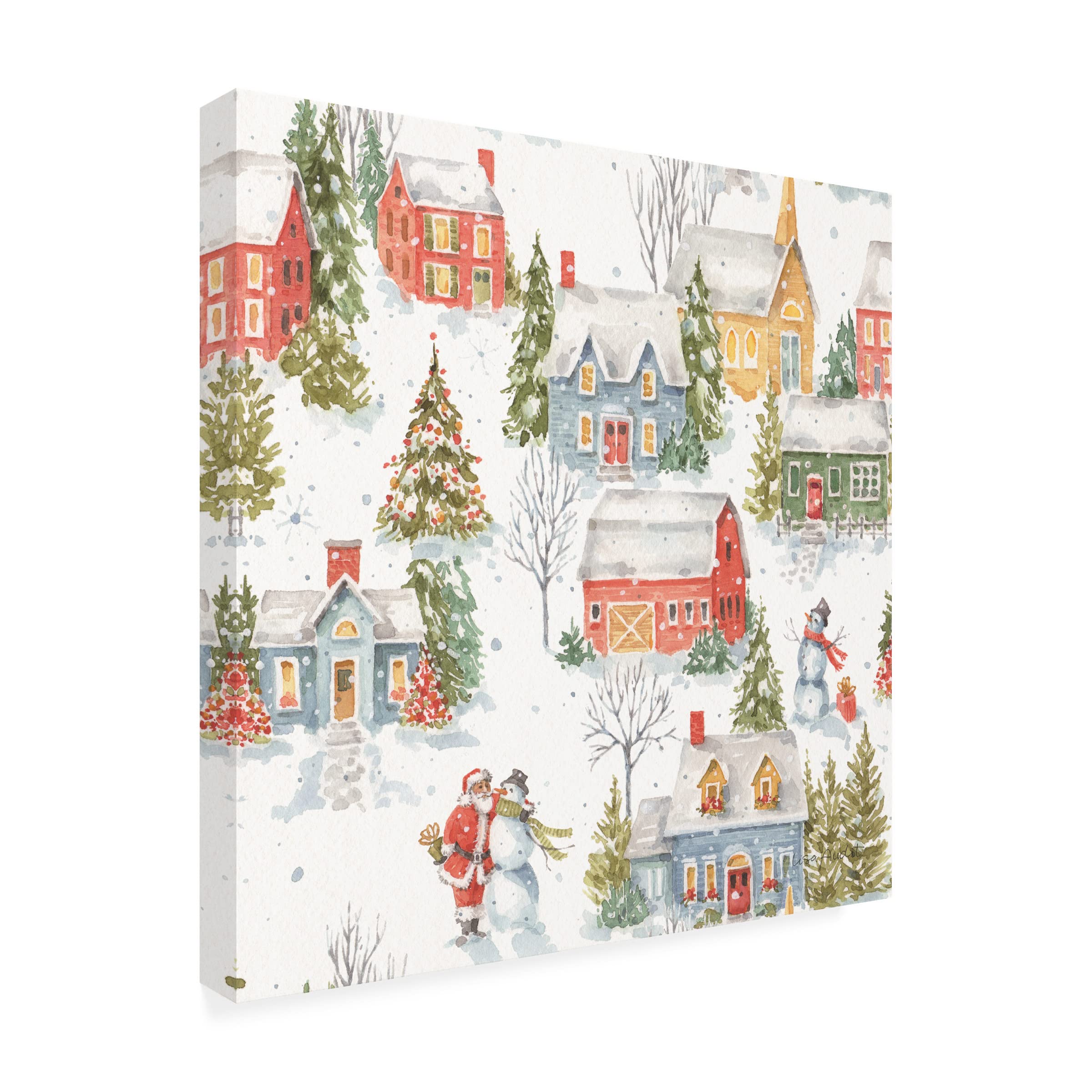 Lisa Audit 'Welcoming Santa 11' Canvas Wall Art Print - Holiday Home Decor for Christmas Living Room & Bedroom