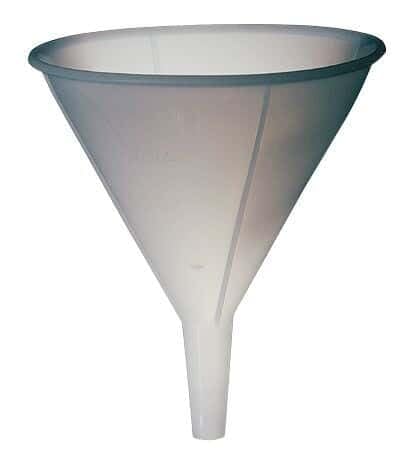 64 oz High-Density Polyethylene Utility Funnel - Heavy Duty Kitchen, Garage & Workshop Funnel for Liquids, Oils, Chemicals - BPA Free Food Safe Filling Funnel
