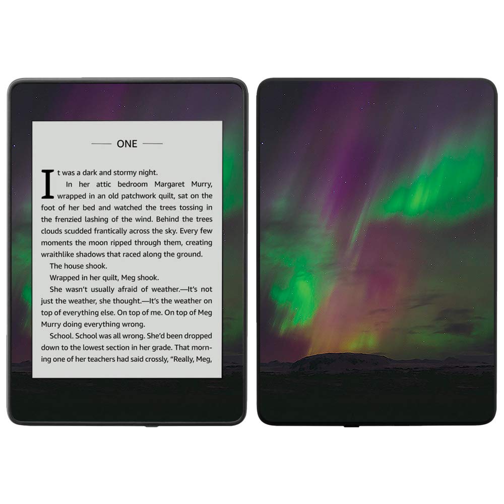 MightySkins Protective Vinyl Decal Wrap Cover for Amazon Kindle Paperwhite 2018 (Waterproof Model) - Aurora Borealis Design | Durable, Scratch-Resistant Skin | Easy to Apply & Remove | Made in USA | Perfect for Travel, Reading & Outdoor Use