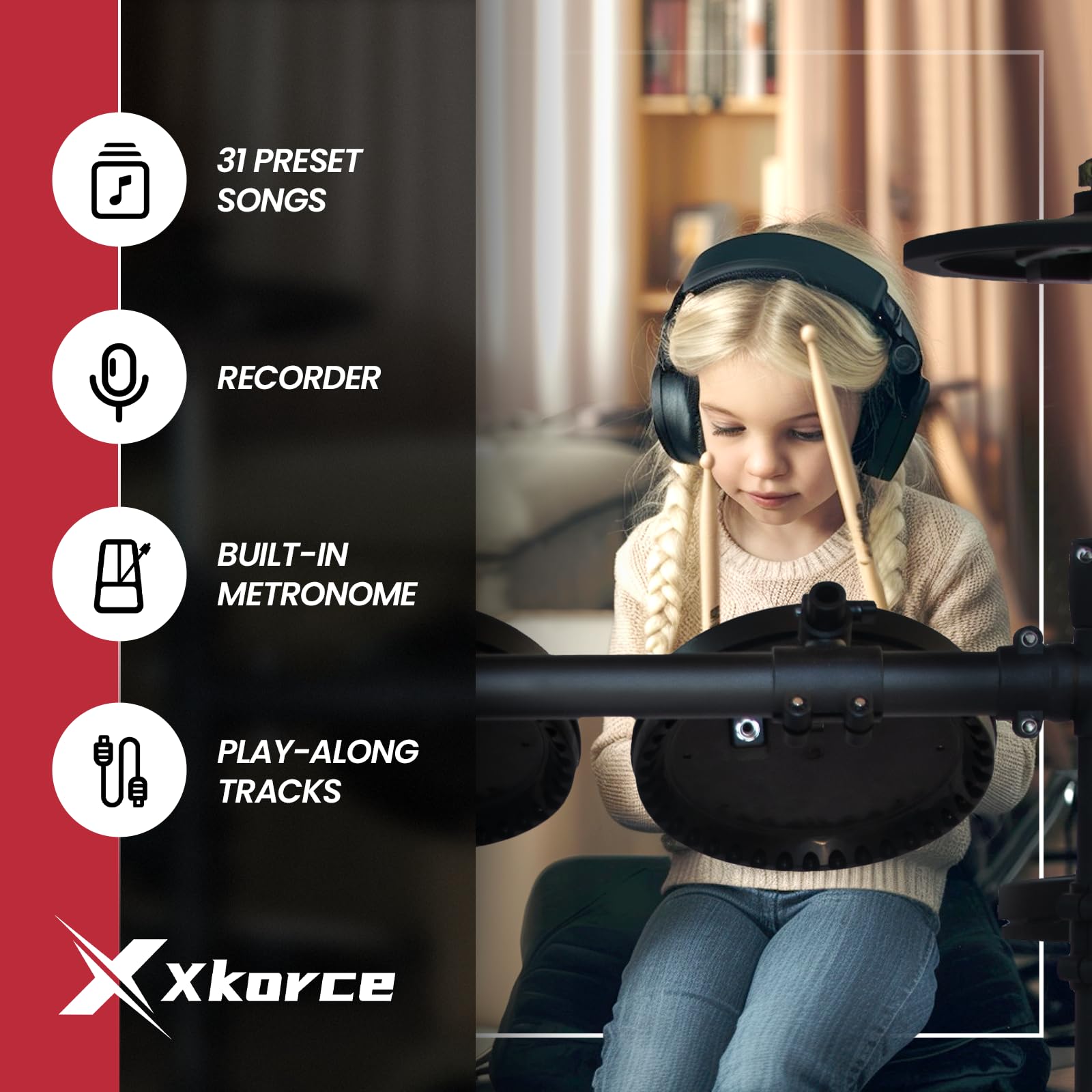 Best Electronic Drum Set for Beginners - Quiet Mesh Pads, 8