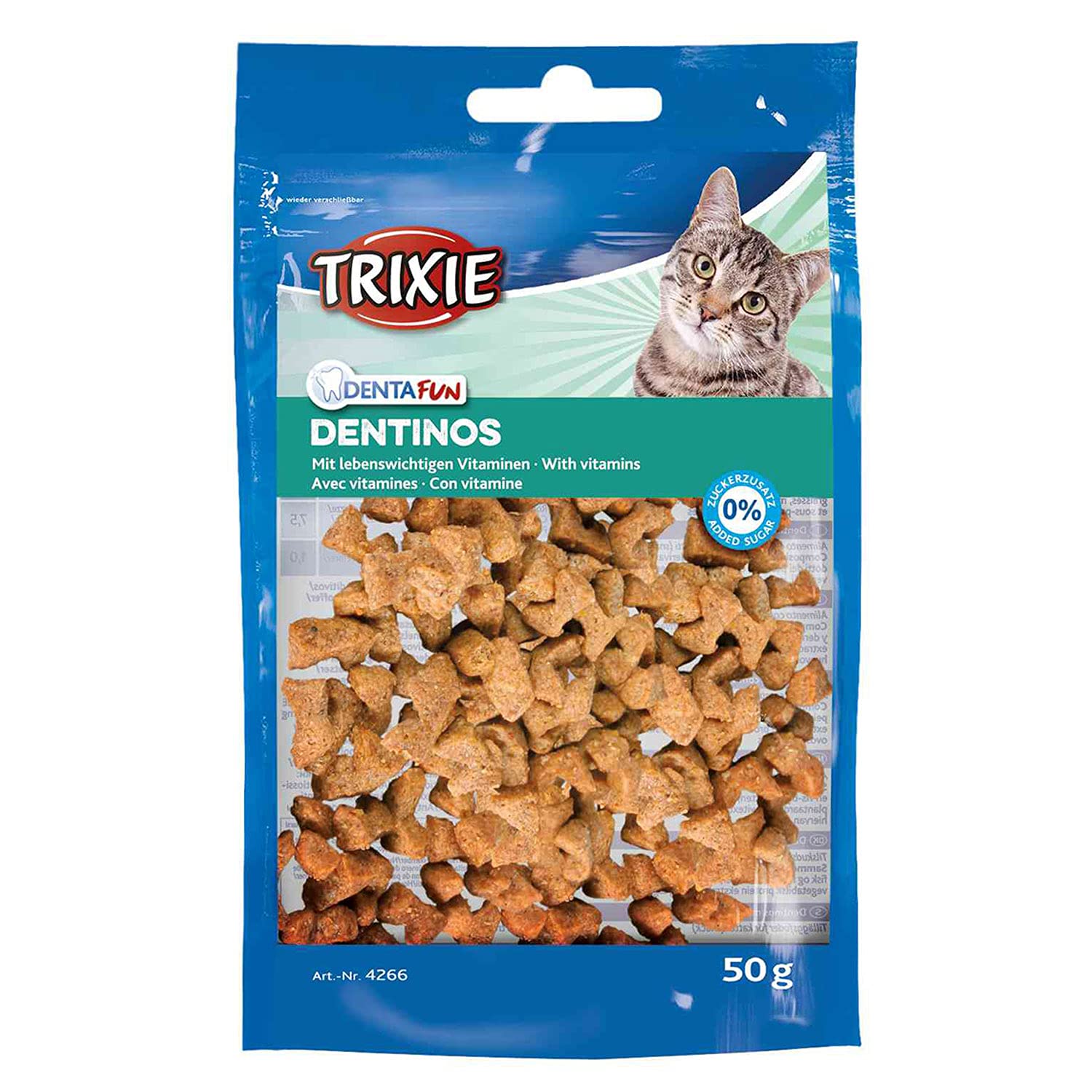 Trixie Dentinos with Vitamins - 50g Dog Dental Chews for Teeth Cleaning & Fresh Breath | Healthy Treats for Small & Medium Dogs | Vet-Recommended for Oral Care & Tartar Control