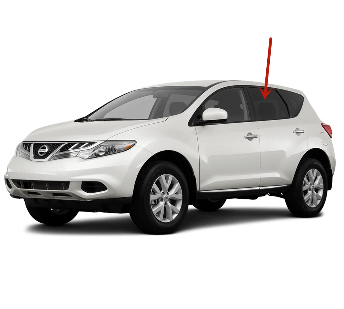 Nissan Murano 2009-2014 Driver Side Rear Door Window Glass Replacement - Left Side OEM Fit - Perfect for Auto Glass Repair & Replacement at Home or Shop
