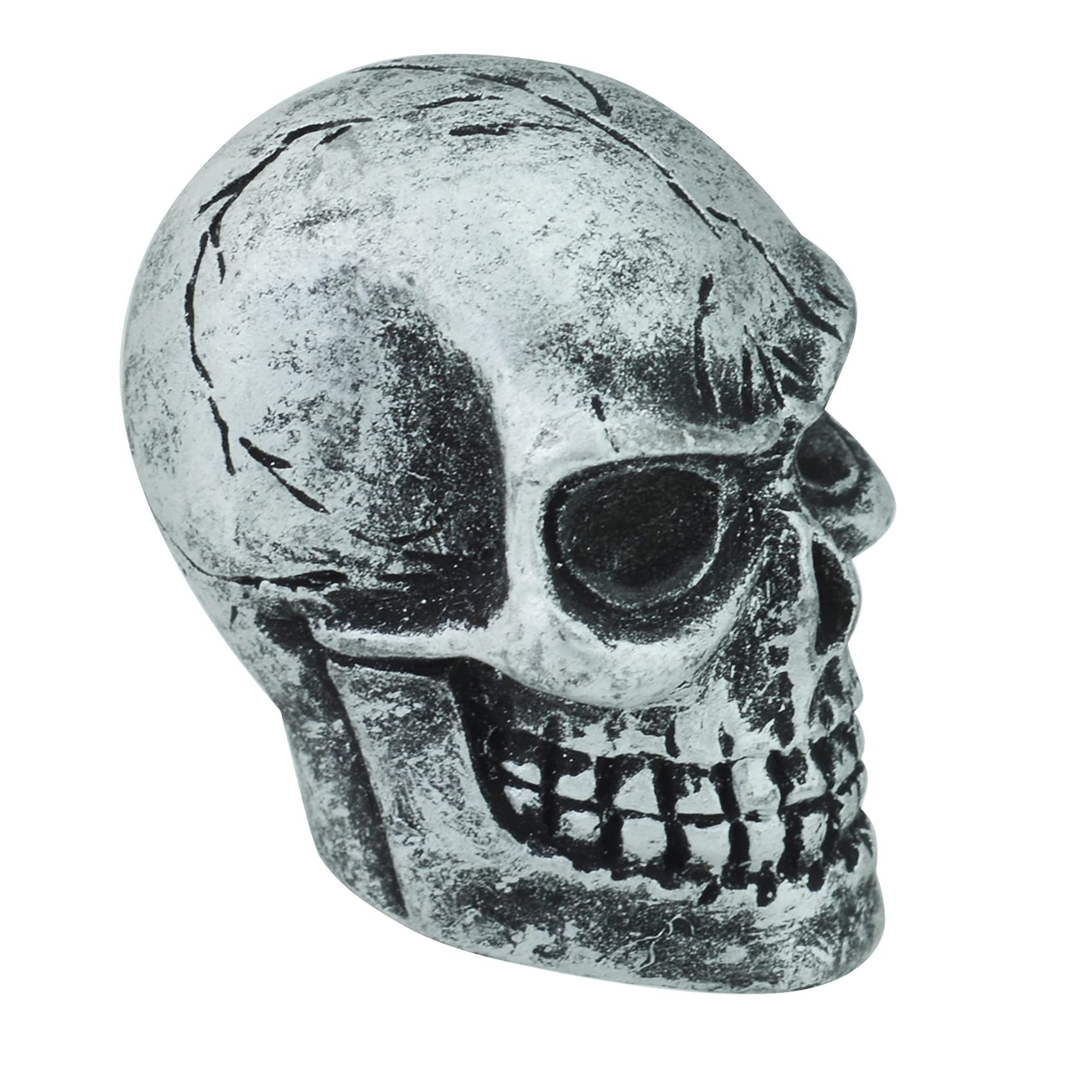 Abfer Skull Tire Valve Stem Covers - Silver Metal Air Caps for Cars, Trucks, Motorcycles & Bikes - Universal Fit for Most Vehicles - Durable Decorative Wheel Accessories - Perfect for Car Enthusiasts & Customization Projects