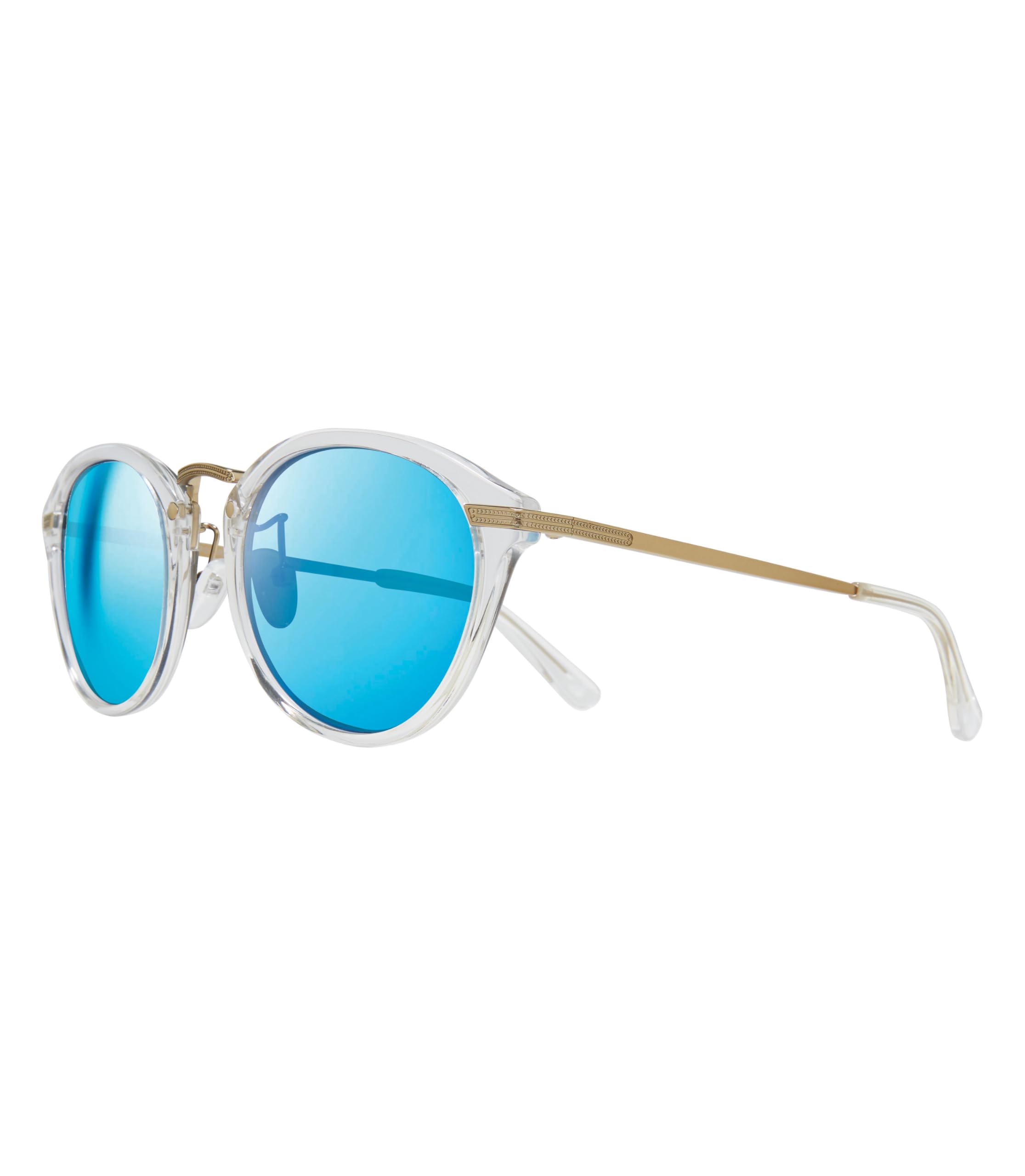 Revo Quinn Polarized Sunglasses - Round Frame Crystal Glass Lens for UV Protection & Glare Reduction | Perfect for Driving, Outdoor Sports & Beach Activities