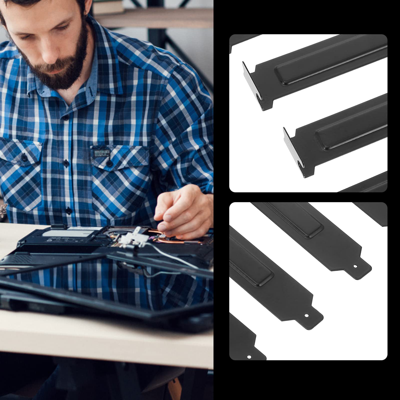 20PCS Stainless Steel PC Case Slot Covers - Expansion Blank Plates for Computer Chassis Back Panel | Durable Metal Computer Accessory for Gaming PC, Workstation & Home Office Setup | Perfect for Cable Management & Dust Protection