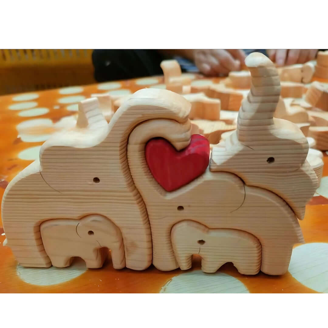 Personalized Wooden Bear Family Name Puzzle - Custom Engraved Gift for Kids & Toddlers | Unique Baby Shower, Birthday & Christmas Present | A5432