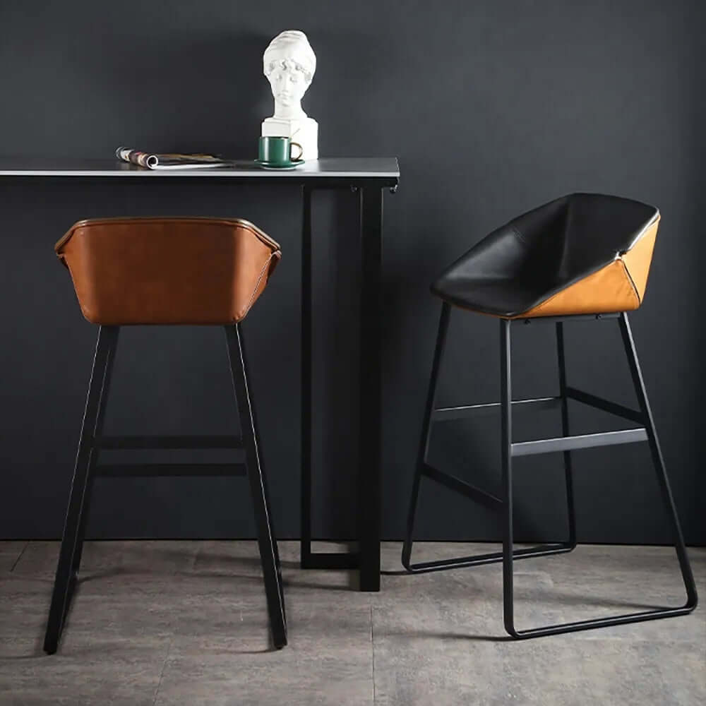 Modern Faux Leather Bar Stool - 30