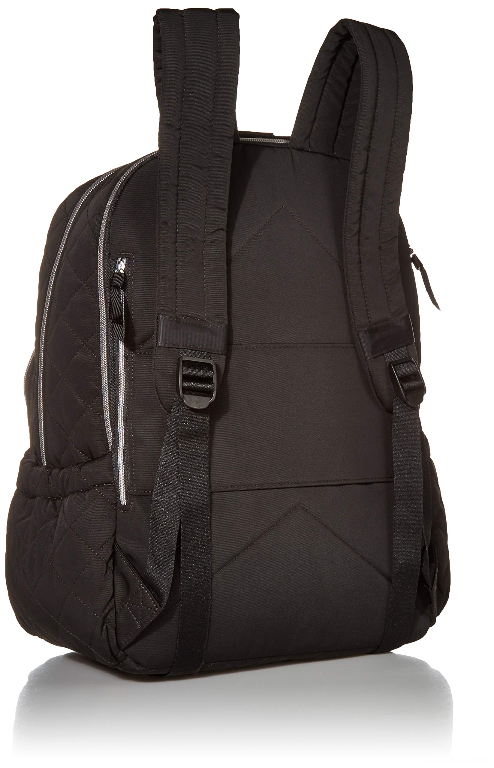 Vera Bradley Women's Performance Twill Campus Backpack - Lightweight Laptop Backpack for College, Work & Travel - Black One Size Backpack with USB Charging Port & Water-Resistant Design